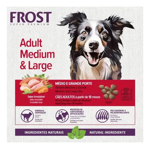 Frost Alimento Seco Super Premium Perro Adulto Raza Mediana Grande